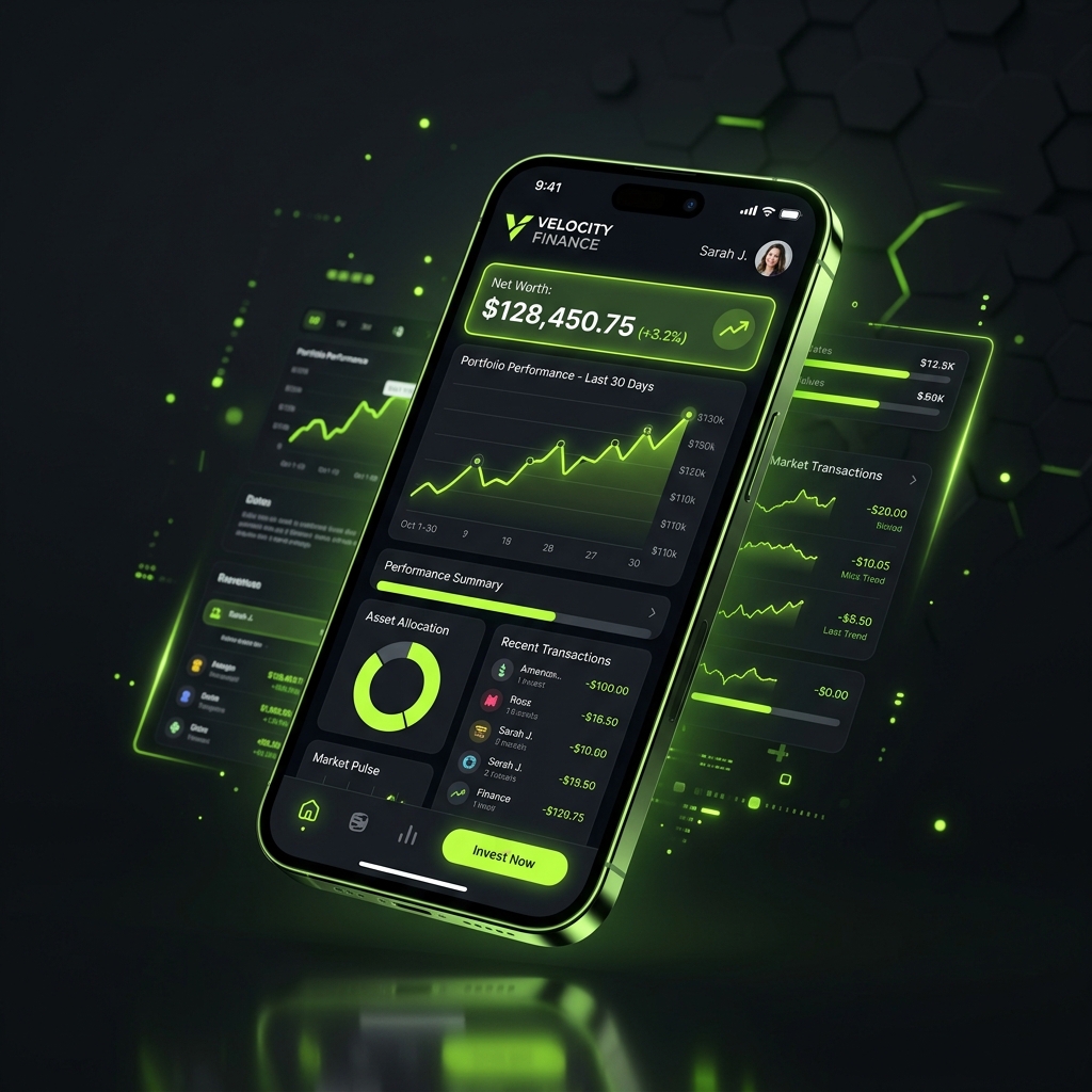 A mobile dashboard interface layout.